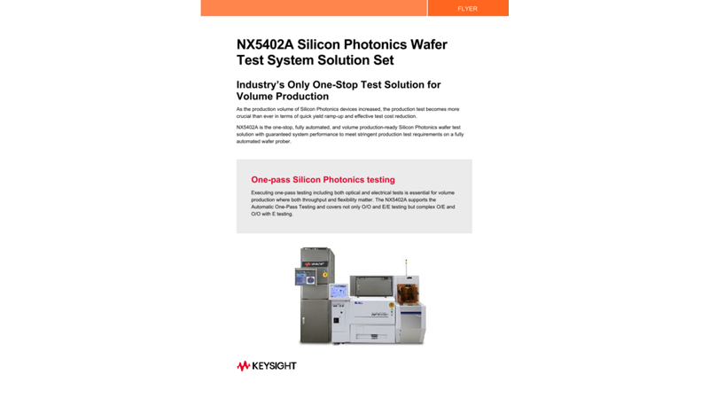 NX5402A Silicon Photonics Wafer Test System Solution Set